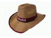Men s fashion summer straw cowboy hat burgundy