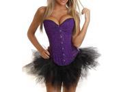 Women slimming body shaper demi cup corset Purple XL