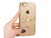 Luxury Plating Rhinestone iPhone 6 Protective Shell Plastic Cell Phone Cover Case