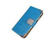 New Fashion Lizard Grain Leather Cell Phone Shell Samsung Note 3 Case Cover Blue