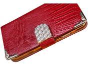 New Fashion Lizard Grain Leather Cell Phone Shell Samsung Note 3 Case Cover Red
