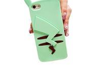 Iphone4 4S Pikachu Cartoon Silicone Shell Protective Case Cover Green