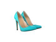 Women s Candy Color Pointed High Heel Shoes Sky Blue 39