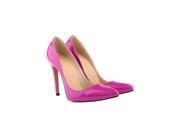 Women s Candy Color Pointed High Heel Shoes Purple 39