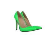 Women s Candy Color Pointed High Heel Shoes Green 37