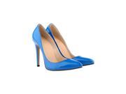 Women s Candy Color Pointed High Heel Shoes Blue 38