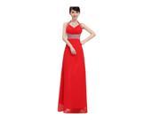 Floor Length Sexy Halter Wedding Party Dresses Red XL