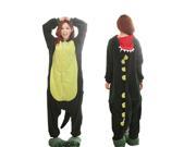 Man And Woman Winter Flannel Pajamas Cartoon Animal Lovers Coral Fleece One Piece Pajamas Toilet Permitted