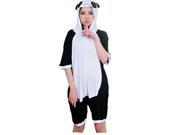 Panda Summer Pure Cotton Cartoon Animal Pajamas Short Sleeve Lovers One Piece Sleepcoat Toilet Permitted