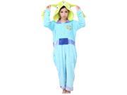 Three Eyes Monster New Neutral Autumn Winter Flannel Cartoon Lovely Pajamas Lovers One Piece Sleepcoat