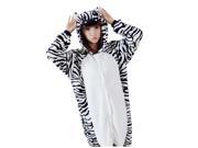 Zebra New Neutral Winter Flannel Cartoon Lovely Animal Pajamas Lovers One Piece Sleepcoat With Claw Shoes