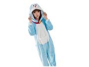 Doraemon Winter Flannel Cartoon Lovely Pajamas Lovers One Piece Sleep coat With Claw Shoes