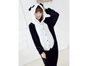 Panda Winter Flannel Lovely Cartoon Animal Pajamas Coral Fleece Lovers One Piece Homecoat Toilet Permitted