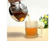 Stainless Steel Glass Faced Modern Elegant Infuser Teapot Herbal W High Quality Tea Leaf Filter 800ml