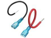 Red and black one pair of spade shaped terminal with 6.35mm cable red black line 22AWG 16AWG wire length 14CM