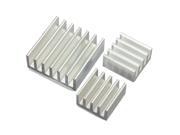 3pcs High Quality One Set Adhesive Aluminum Heatsink Cooler Kit For Cooling Raspberry Pi New