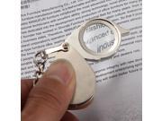10X Antique Metal Jewellery Loupe Magnifier Magnifying Eye Glass Lens Keychain 20mm
