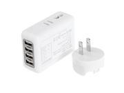 4 USB Port 2A AC Power Travel Home Wall Charger US Adapter For Phone PC Digital Camera Batteries MP3 Players or any other USB powered devices