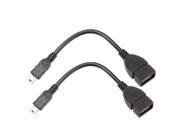 2 pcs Mini USB Male to USB 2.0 Female OTG Host Adapter Cable For GALAXY S3 S2 Tablet PC Smartphone GPS