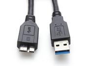 3FT 1M Black Standard USB 3.0 Male Type A To Micro B Data Cable 5.0GbpsHighSpeed