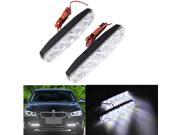 2x Super Bright Car Daytime Driving Light Waterproof 6 LED DRL Daytime Running Fog Head Lamps White Bulb