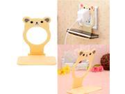 Foldable Charging Holders Rack Cute Cartoon Bear Seat Wall Charger Mounts Shelf Stand Holder For Moblie Phones