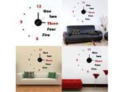 NEW Modern Design 3D Wall Clock Home Living Room Office Time DIY Art Decor Gift