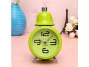 Portable Single Bell Mute Desk Alarm Clock Quartz Movement With Night Light Home Bedroom Kids Gift