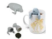 Manatee Tea Spoon Infuser Strainer Silicone Loose Herbal Spice Filter Diffuser Teaspoon Gifts