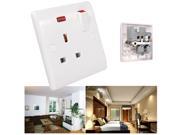 UK Plug Wall Socket Outlets Power Adapter Safe Switch Panel Plate Protective Door New