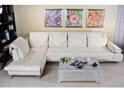 Quilted Embroidery Sectional Sofa Couch Slipcovers Furniture Protector Cotton 90*90cm