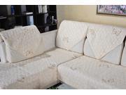 Quilted Embroidery Sectional Sofa Couch Slipcovers Furniture Protector Cotton 90*160cm