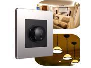 Stainless drawbench Rotary Dimmer Light Brightness Control Socket Panel Plate Knob Light Switch