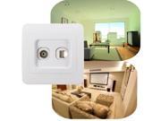 RJ11 Tel TV Television Aerial Coaxial Coax Wall Face Plate Panel Outlet Socket Wall Station