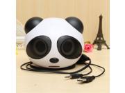 Cute Panda Shape Portable Stereo Speaker for Desktop PC Laptop Notebook Cellphone