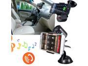 3.5mm Universal Auto Car Mount Holder w FM Transmitter Music Player For Cellphone iPhone 6 Sumsung GPS
