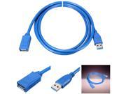 5ft USB 3.0 A Male Plug To Female Jack Socket Super Fast Extension Cable Cord
