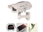 Simulation Surveillance Dummy LED Light Solar Powered Security CCTV Camera Home Safe