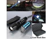 2500Lm XM L T6 LED Zoomable Focus Flashlight Torch 18650 Box SET