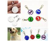 Anti Lost Engraved Stainless Steel Pet Dog Cat ID Tag Name Charm Tags Pendant Color Random Small