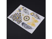 1 Sheet Fashion Jewelry Inspired Metallic Temporary Tattoos Stickers Flash Tattoo