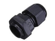 1pc Balck PG9 M16*1.5 Waterproof IP68 Plastic Connector Gland Dia.4mm~8mm Cable