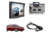 5 TFT LCD Car Waterproof Monitor Rear View CMOS Night Vision Reverse Camera 170° Angle IP67
