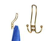 Retro Zinc Alloy Double Prong Hooks Door Wall Towel Clothes Hat Hanger Kitchen