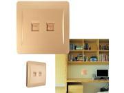 T568 Network LAN Ethernet Dual Electric Wall Station Socket Outlet Panel Plate