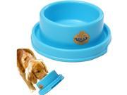 Non Slip Plastics Feeder Dog Puppy Cat Pet Water Food Feeding Double Round Bowl