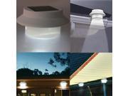 White Outdoor Solar Powered 3 LED Night Light Lamp Fence Gutter Roof Yard Wall Garden Pathway Light