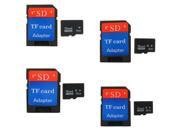 One Set 4GB Micro SD SDHC Secure Digital High Speed Flash Memory Card Class4 with SDHC Adapter 4 pack