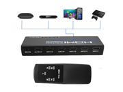 New 5 Ports Switch 1080P HDMI Selector Splitter W Remote Contol For HDTV PS3 DVD Xbox 360 or Wii with IR Remote Control