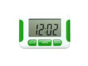 Alarm Clock 5 Groups Noisy Bell 12 24 Hours Countdown Multi Kitchen Timer Clock and Clock Green